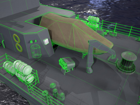 War Ship Corvette 22800 Modello 3D