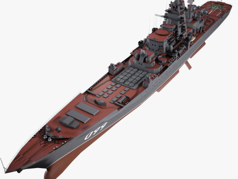 War Ship Cruiser 1144 3D Model