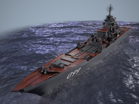 War Ship Cruiser 1144 3D 模型