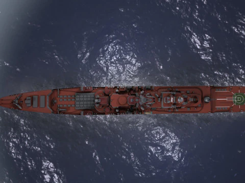 War Ship Cruiser 1144 3D Model