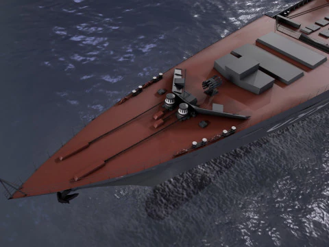 War Ship Cruiser 1144 3D Model