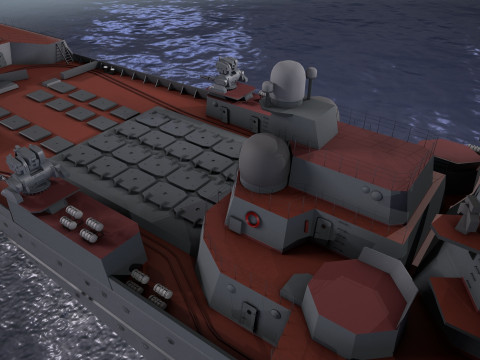 War Ship Cruiser 1144 3D 模型