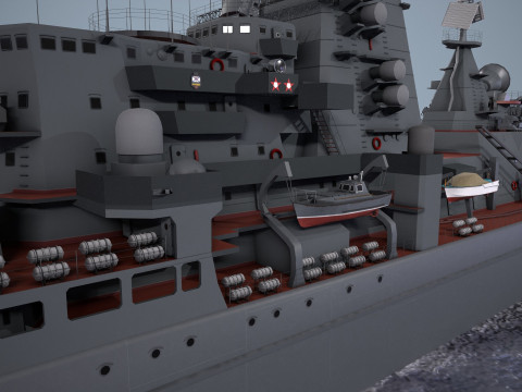 War Ship Cruiser 1144 3D 模型