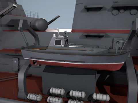 War Ship Cruiser 1144 3D Model