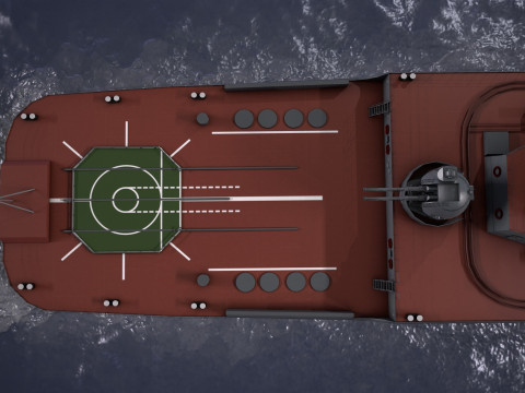 War Ship Cruiser 1144 3D 模型