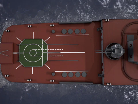 War Ship Cruiser 1144 3D Model