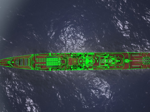 War Ship Cruiser 1144 3D 模型