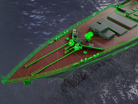 War Ship Cruiser 1144 3D 模型