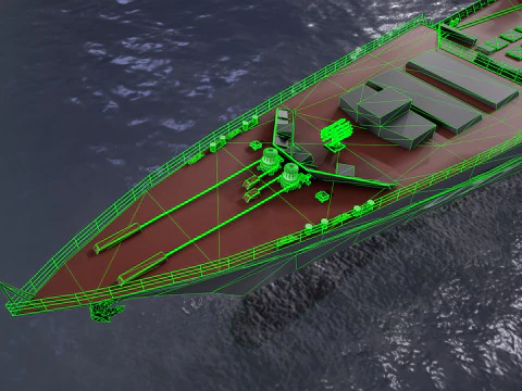 War Ship Cruiser 1144 3D Model
