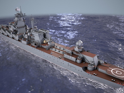 War Ship Cruiser 1164 Model 3D