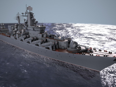 War Ship Cruiser 1164 Model 3D