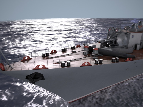 War Ship Cruiser 1164 Model 3D