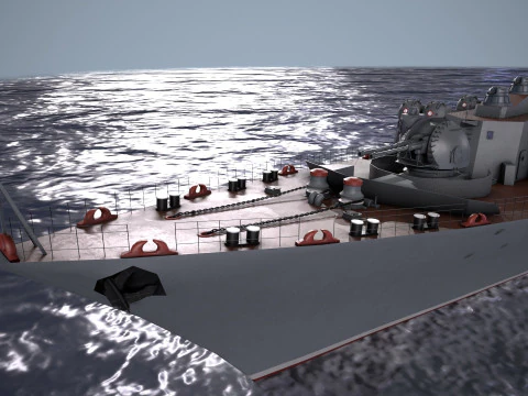 War Ship Cruiser 1164 3D Model