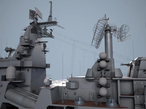 War Ship Cruiser 1164 3D Model