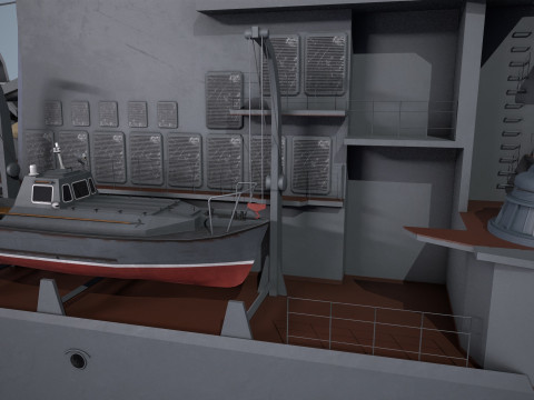 War Ship Cruiser 1164 Model 3D