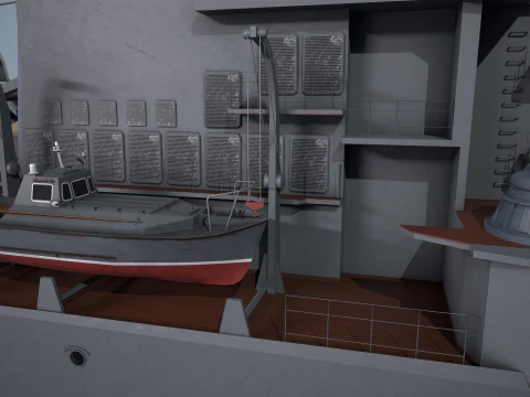 War Ship Cruiser 1164 3D Model