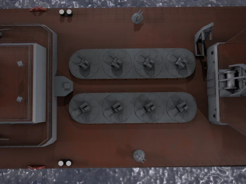 War Ship Cruiser 1164 3D Model