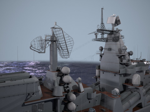 War Ship Cruiser 1164 Model 3D