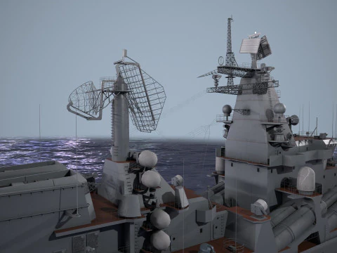 War Ship Cruiser 1164 3D Model