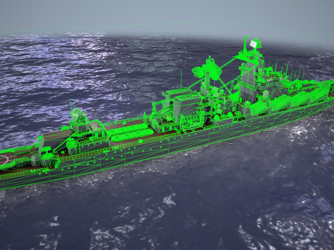 War Ship Cruiser 1164 Model 3D