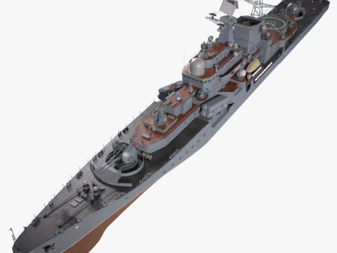 Cacciatorpediniere per navi da guerra 956 Modello 3D