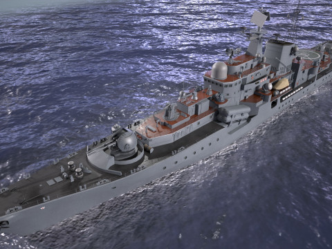 War Ship Destroyer 956 Model 3D