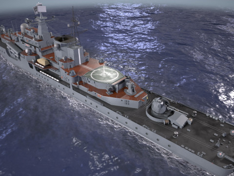 War Ship Destroyer 956 Model 3D
