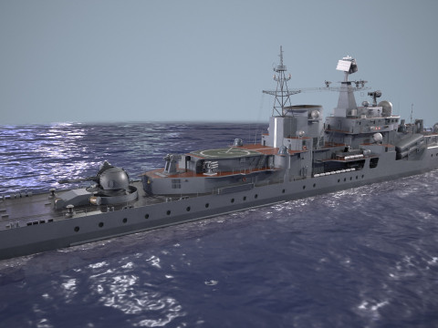 War Ship Destroyer 956 Model 3D