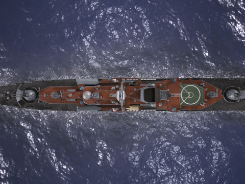 War Ship Destroyer 956 Model 3D