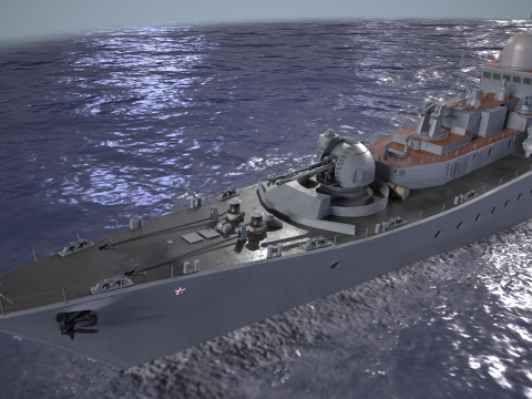 War Ship Destroyer 956 Model 3D