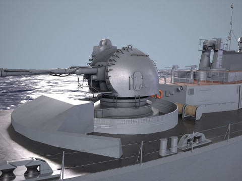 War Ship Destroyer 956 Model 3D