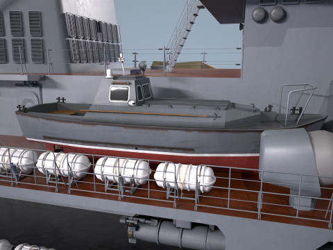 War Ship Destroyer 956 Model 3D