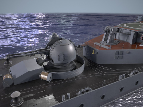 War Ship Destroyer 956 Model 3D