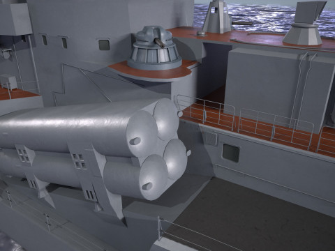 War Ship Destroyer 956 Model 3D