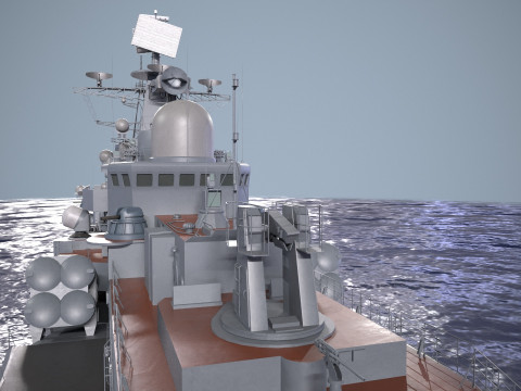 War Ship Destroyer 956 Model 3D