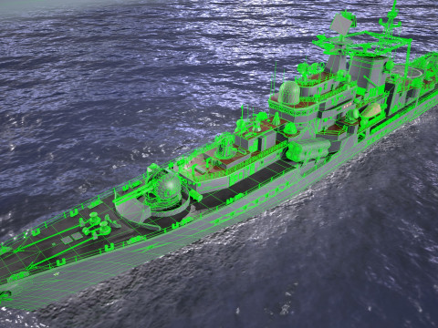 War Ship Destroyer 956 Model 3D