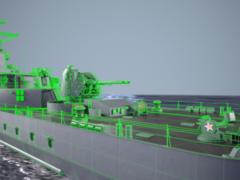 War Ship Destroyer 956 Model 3D