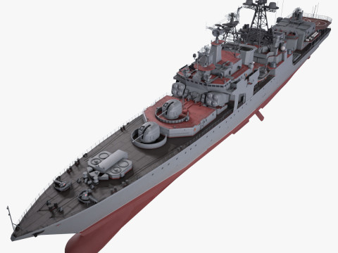 War Ship Frigate 1155 Model 3D