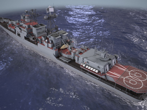 War Ship Frigate 1155 3D Modell