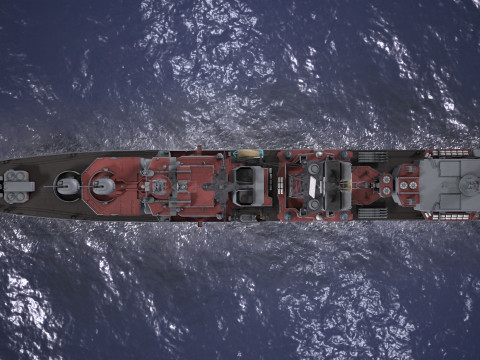 War Ship Frigate 1155 3D Modell