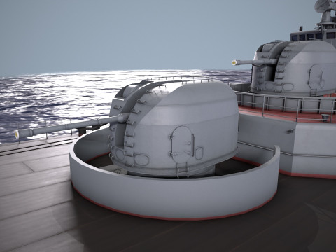 War Ship Frigate 1155 3D Modell