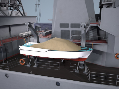 War Ship Frigate 1155 3D Modell