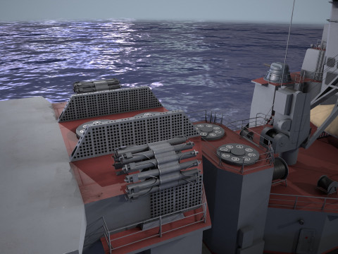 War Ship Frigate 1155 3D Modell