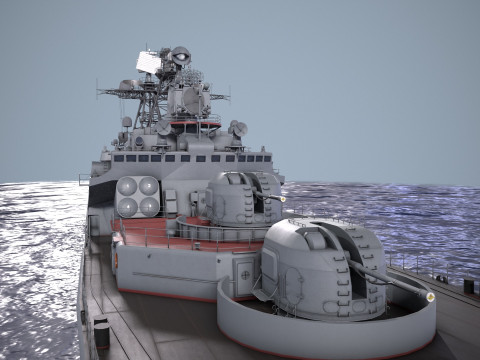 War Ship Frigate 1155 3D Modell
