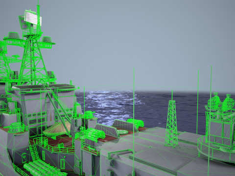 War Ship Frigate 1155 3D Modell