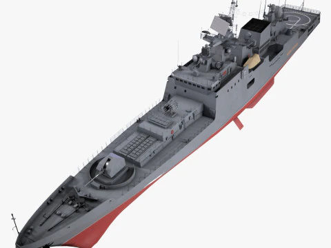 Nave da guerra Fregat 11356 Modello 3D