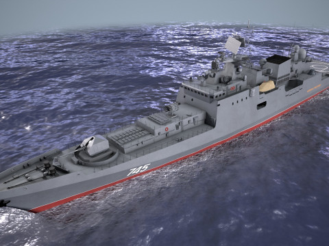 War Ship Fregat 11356 3D Model