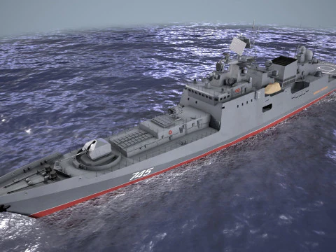 War Ship Fregat 11356 3D Model