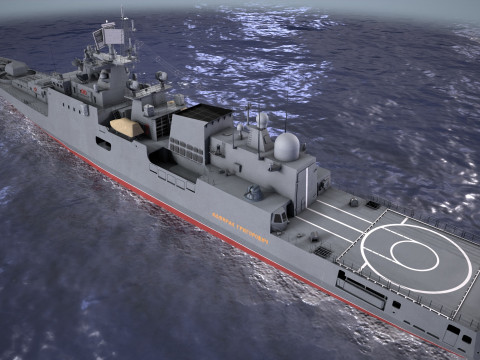 War Ship Fregat 11356 3D Model