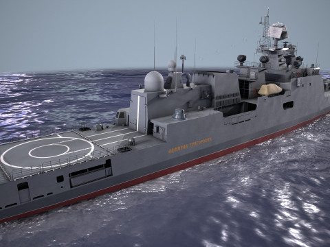 War Ship Fregat 11356 3D Model